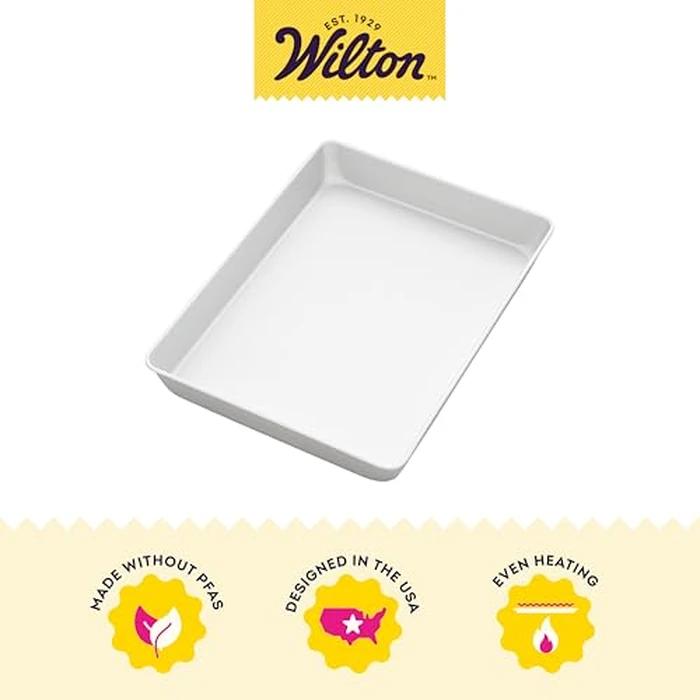 Wilton 11 x 15 Inch Aluminum Baking Sheet Pan, 2-Inch Deep Cake Pan, Even Heating, Rust-Resistant, Professional Quality, Packaging May Vary by Wilton - Image 5