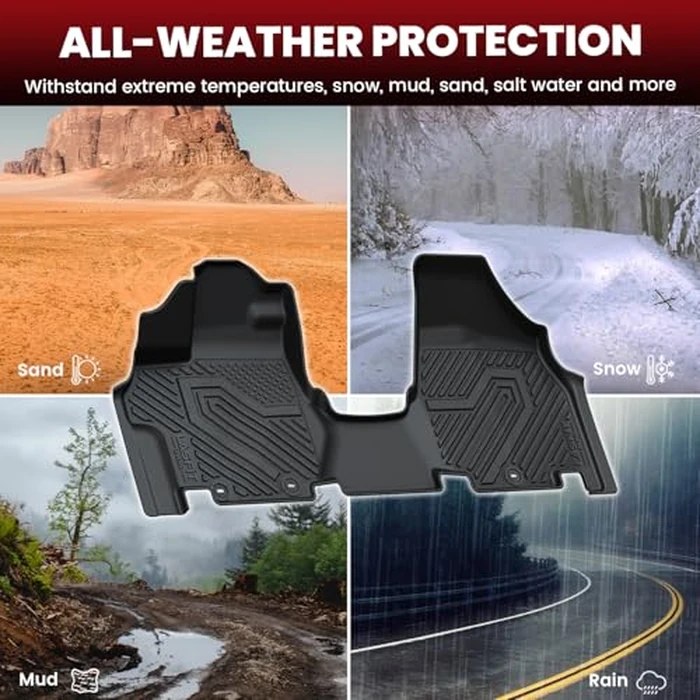 LASFIT Floor Mats & Trunk Mat for Honda Odyssey 2011-2017 (Fit 7& 8 Seaters), All Weather TPE Custom Fit Car Floor Liners, 1st & 2nd & 3rd Row & Cargo Mat, Black (EX-L/EX/Touring/Touring Elite/SE/LX) by LASFIT - Image 6