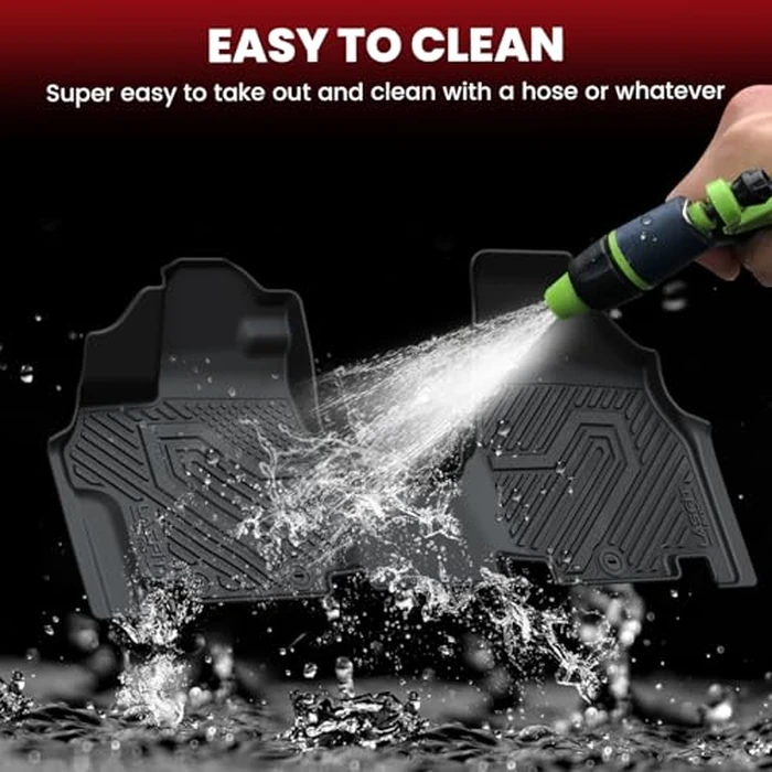 LASFIT Floor Mats & Trunk Mat for Honda Odyssey 2011-2017 (Fit 7& 8 Seaters), All Weather TPE Custom Fit Car Floor Liners, 1st & 2nd & 3rd Row & Cargo Mat, Black (EX-L/EX/Touring/Touring Elite/SE/LX) by LASFIT - Image 7