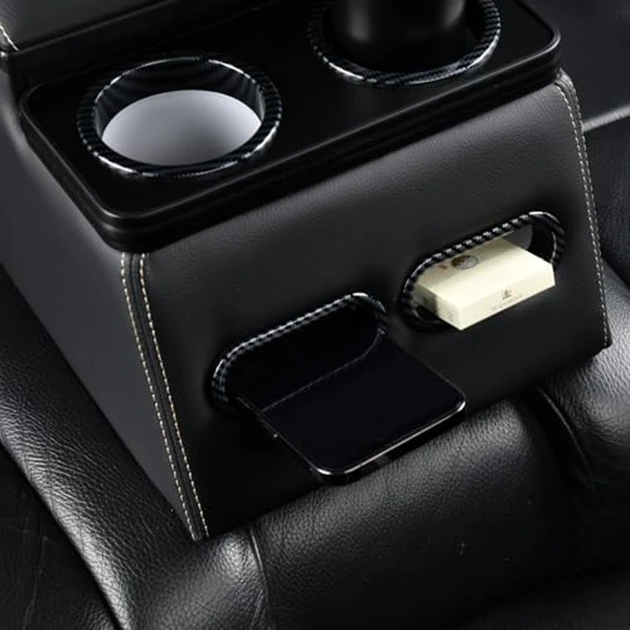 Coverado Car Center Console, Universal Rear Bench Seat Consoles, Truck Seat Organizer and Storage, Back Seat Car Organizer with Cup Holder, Central Armrest Box (Regular, Black) by Coverado - Image 8
