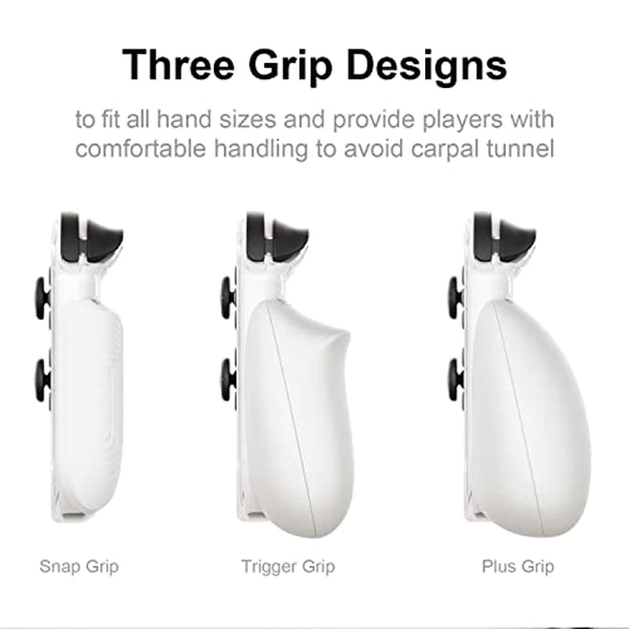 Skull & Co. GripCase OLED: A Dockable Transparent Protective Cover Case with Replaceable Grips [to fit All Hands Sizes] for Nintendo Switch OLED Model [No Carrying Case] -Neon Blue (L) Neon Red (R) by Skull & Co. - Image 6