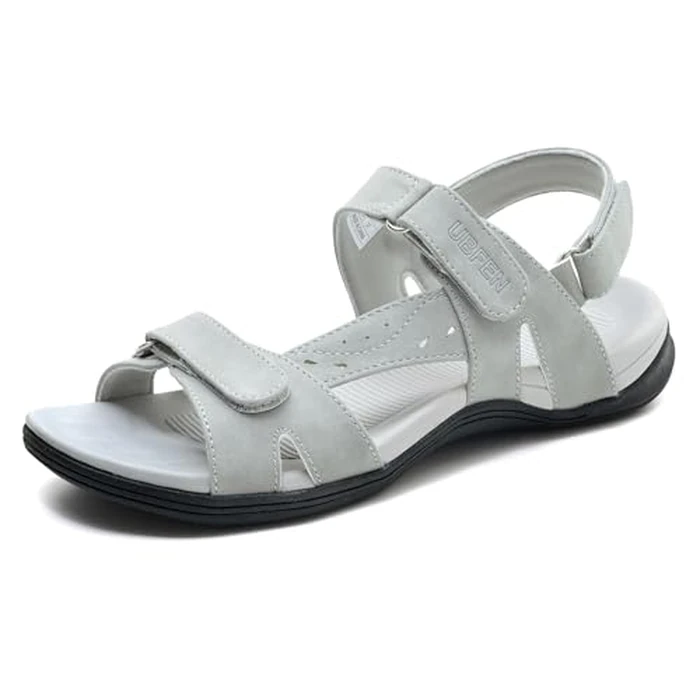 UBFEN Womens Outdoor Hiking Sandals Comfortable Walking Sports Sandals for Beach Travel Water Sandals Grey Size US 8 by UBFEN - Used - Very Good condition - US$47.02
