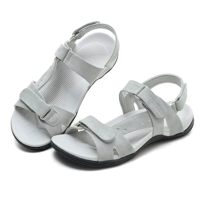 UBFEN Womens Outdoor Hiking Sandals Comfortable Walking Sports Sandals for Beach Travel Water Sandals Grey Size US 8 by UBFEN - Image 5