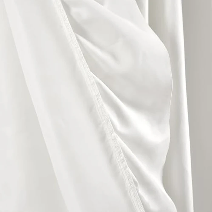 Lush Decor Reyna Ruffle Window Curtain Panel Set, Pair, 54" W x 95" L, White - Flowy Curtain Set - Romantic Ruffle Curtains for Bedroom, Living Room, or Dining Room - Farmhouse & Cottage Home Decor by Lush Decor - Image 3