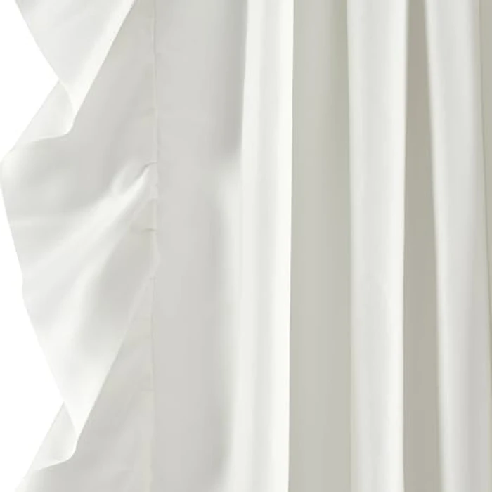 Lush Decor Reyna Ruffle Window Curtain Panel Set, Pair, 54" W x 95" L, White - Flowy Curtain Set - Romantic Ruffle Curtains for Bedroom, Living Room, or Dining Room - Farmhouse & Cottage Home Decor by Lush Decor - Image 5