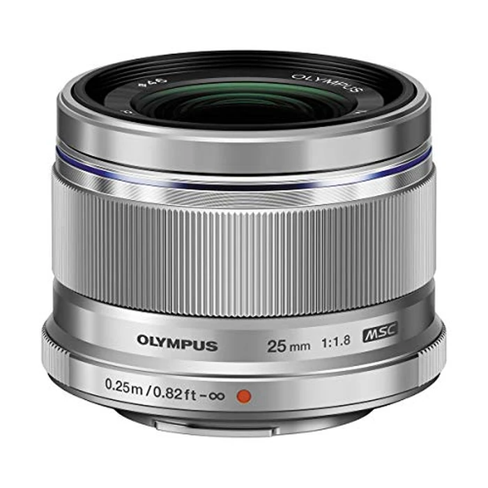 Olympus M.Zuiko Digital 25mm F1.8 Lens, for Micro Four Thirds Cameras (Silver) by OM SYSTEM - Image 1