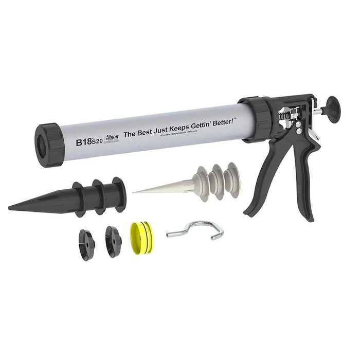 Albion Engineering Company B18S20 B-Line Manual Drive Sausage Caulking Gun 20oz - Black by Albion - Refurbished - Premium condition - US$74.85