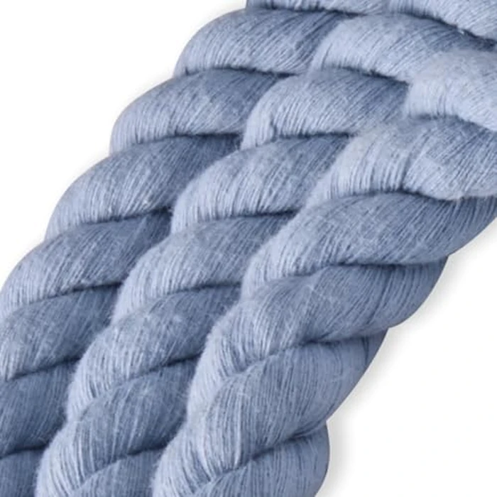 Tucker II - The Twisted Rope Leash, Organic Cotton Dog Leash with Durable Twisted Rope 6 ft. for All Pet Breeds, Faded Denim, by Pet Passion - Image 3