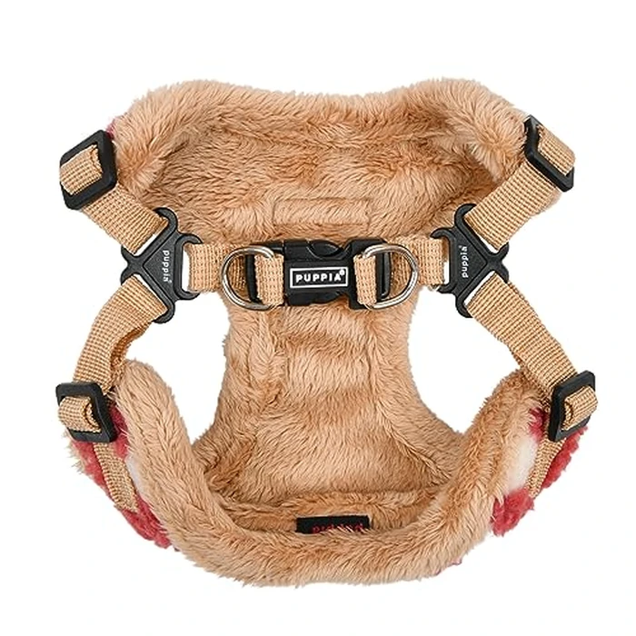 Puppia Stefan Comfort Dog Harness Step-in Warm Winter Tumbling Waffle Pattern Adjustable Neck and Chest for Small and Medium Dog, Coral, Large by Puppia - Image 2