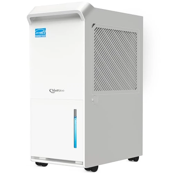 5,000 Sq. Ft Energy Star Dehumidifiers for Basements,Vellgoo Max 100 Pint/D Dehumidifier with Drain Hose, Dehumidifier for Home Large Room, Auto Defrost, Intelligent Humidity Control, 24 Hr Timer by Vellgoo - Image 1