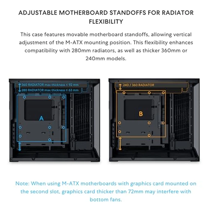 LIAN LI O11D MINI V2 | Compact ATX Mid-Tower Airflow Computer Case | Panoramic View | Fully Ventilated Airflow | Adjustable I/O | Pillar-Less | Cable Management | Black (O11DMIV2X) by Lian Li - Image 6