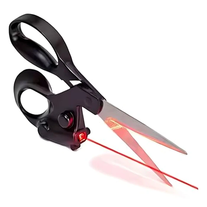 Professional Laser Guided Sewing Scissors for Home Craft Wrapping Gift Fabric Sewing Cut Straight Fast for Fabric Paper Crafts | Upgraded Ergonomic Handle by Dymane - Used - Like New condition