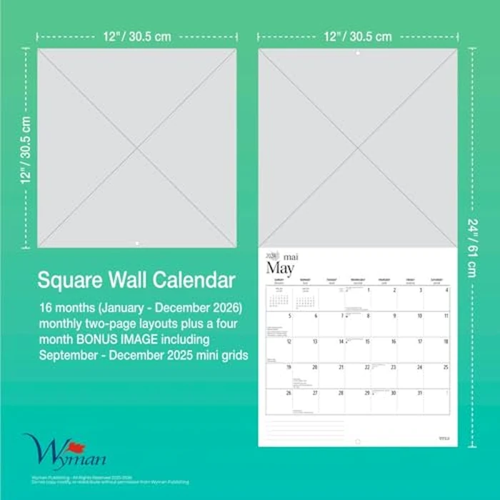 Prince Edward Island | 2026 12 x 24 Inch (Hanging) Monthly Square Wall Calendar | Wyman Publishing | Canadian Regional Travel by BrownTrout Publishers Ltd. - Image 5