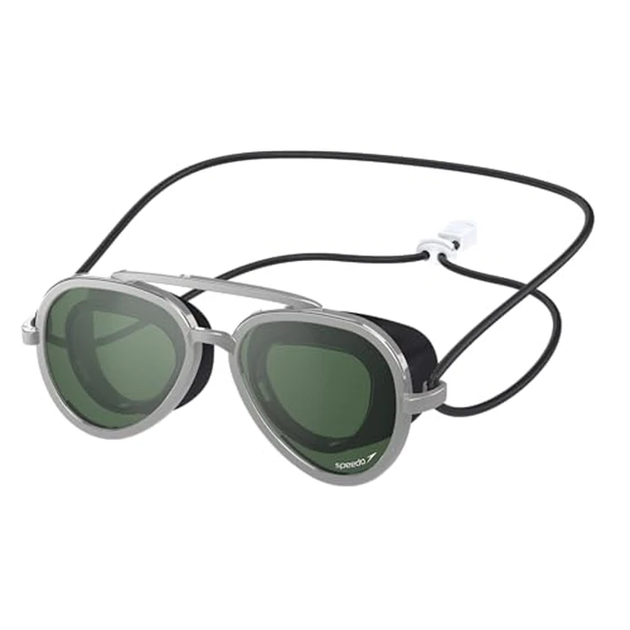 Speedo Unisex Child Swim Goggles Sunny G Ages 3-8 - Mariner Silver/Emerald/Silver, One Size by Speedo - Used - Acceptable condition - CA$12.53