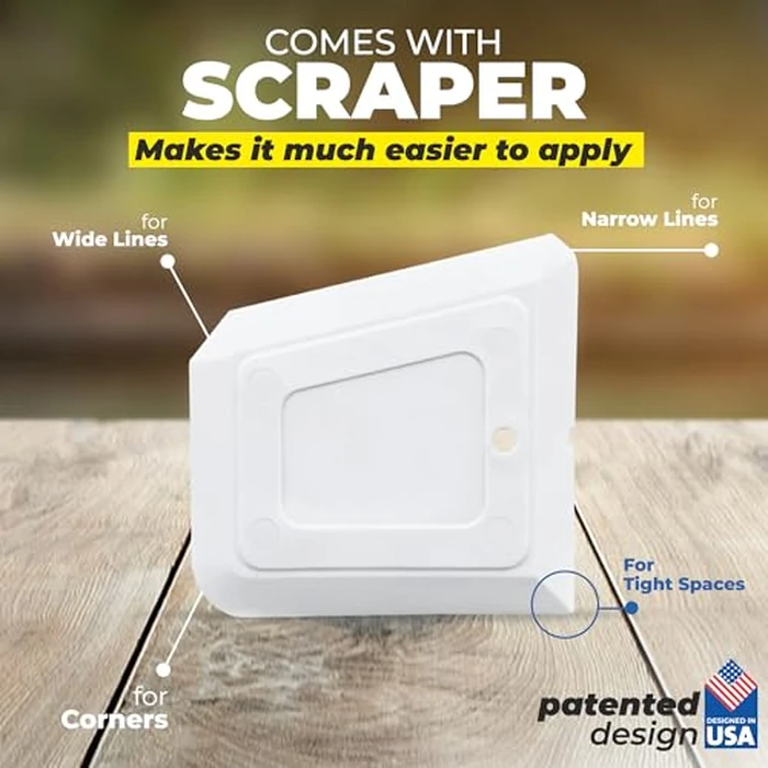 PentaUSA Tile Grout Repair Kit - White Premixed Acrylic Sanded Grout Filler for Bathroom, Shower, and Kitchen, Water-Resistant Tube with Applicator, Fills Cracks and Gaps, Fast Drying (8.8oz / 250g) by PENTAUSA - Image 5