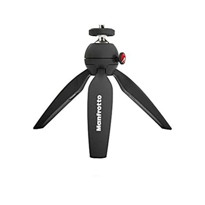Manfrotto MTPIXIMII-B, PIXI Mini Tripod with Handgrip for Compact System Cameras, Made in Italy, for DSLR, Mirrorless, Video, Compact Size, Technopolymer and Aluminium, Black by Manfrotto - Used - Good condition
