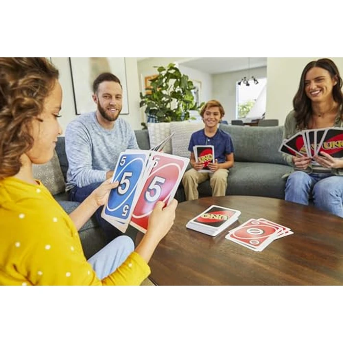 Mattel Games Giant UNO Card Game for Kid, Adult & Families, Color Blind Accessible & Customizable Large Deck by Mattel Games - Image 1