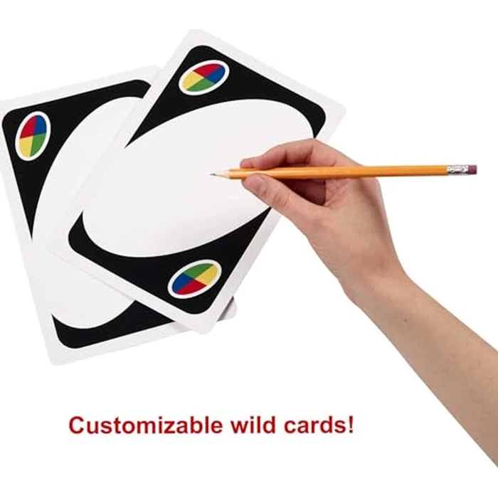 Mattel Games Giant UNO Card Game for Kid, Adult & Families, Color Blind Accessible & Customizable Large Deck by Mattel Games - Image 3