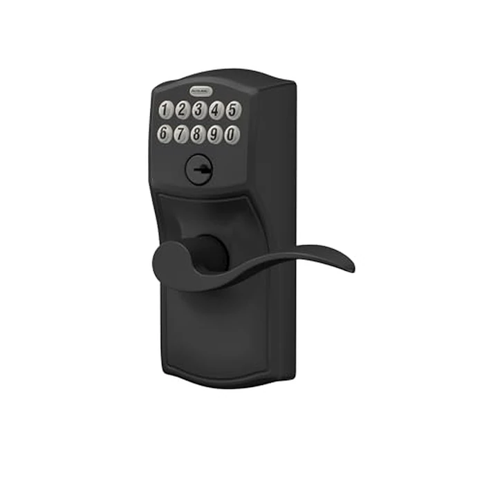 Schlage Camelot Keypad Lock with Lever Handle, Electronic Keyless Door Entry, Flex Lock Auto‑Lock Option, Matte Black, FE595 CAM 622 ACC by SCHLAGE - Image 3