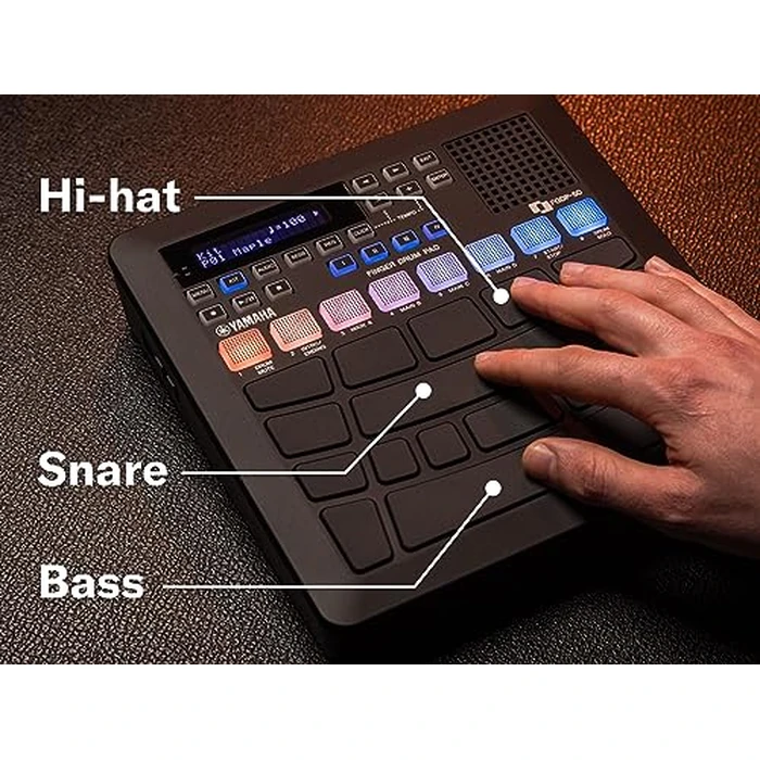 Yamaha Finger Drum Pad - Portable Electronic Drum Pad with Built-In Sounds, Speaker, USB MIDI, and Battery Power for On-the-Go Music Making FGDP-50 by Yamaha - Image 2