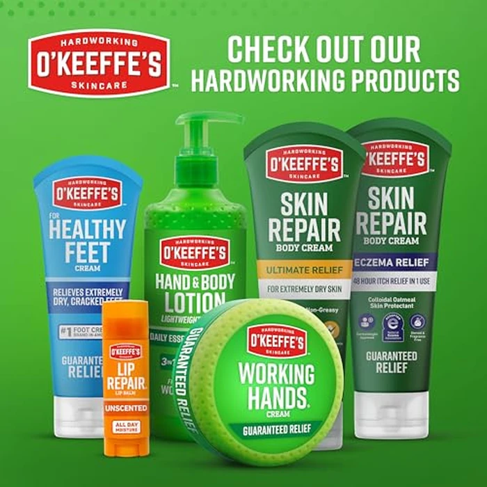 O'Keeffe's Giftbox Including Lip Repair with Cherry and Vitamin E Oil Stick, Working Hands Jar and Healthy Feet Jar, Gift Idea by O'Keeffe's - Image 7