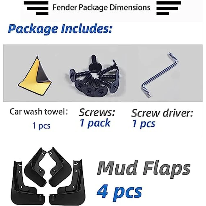 Car Mud Flaps Mudguard for Mazda CX-5 2022-2025 Front and Rear Mudflaps Splash Guards Heavy Duty Flares 4-PC Auto Accessories,Send 1 Car Wash Towel,2022~2025 by YLOXFW - Image 6