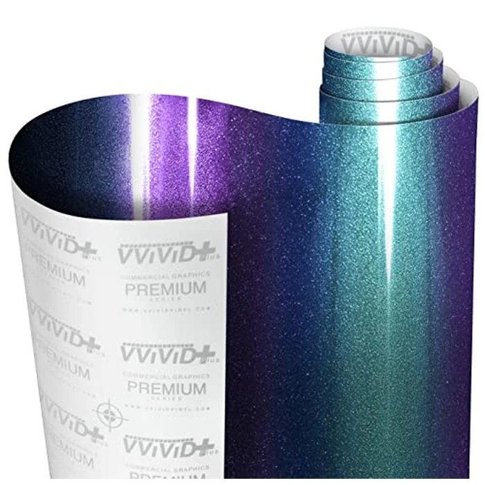 VViViD+ Gloss Metallic Chameleon Blue to Purple Color-Shift (1ft x 5ft) with Air Release by VViViD - Image 1