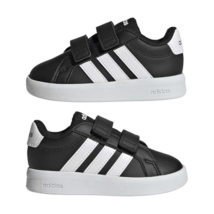 adidas Unisex-Baby Grand Court 3.0, Black/White, 9.5 by adidas - Image 8