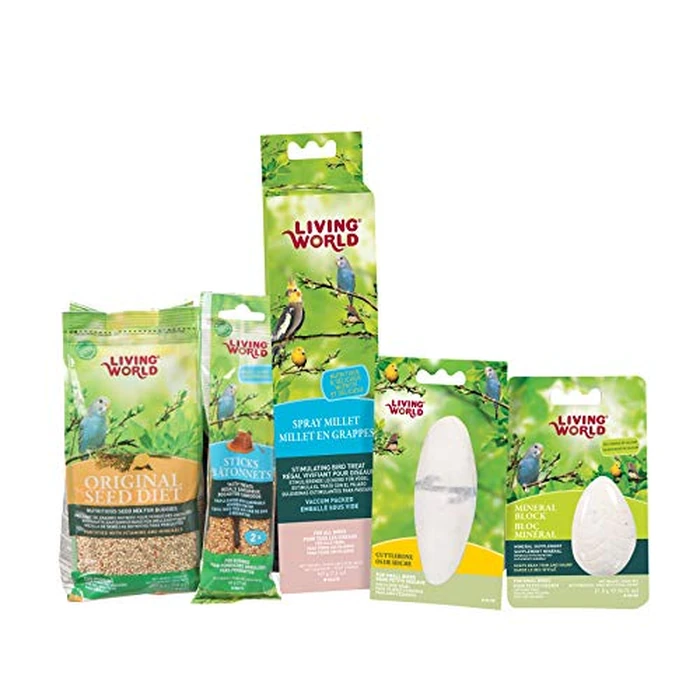Living World 82940 Budgie Starter Kit-40cm L X 25cm W X 41cm H (15.75-Inch X 9.8-Inch X 16-Inch), White, 6 Count (Pack of 1) by Living World - Image 2