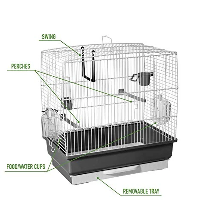 Living World 82940 Budgie Starter Kit-40cm L X 25cm W X 41cm H (15.75-Inch X 9.8-Inch X 16-Inch), White, 6 Count (Pack of 1) by Living World - Image 3