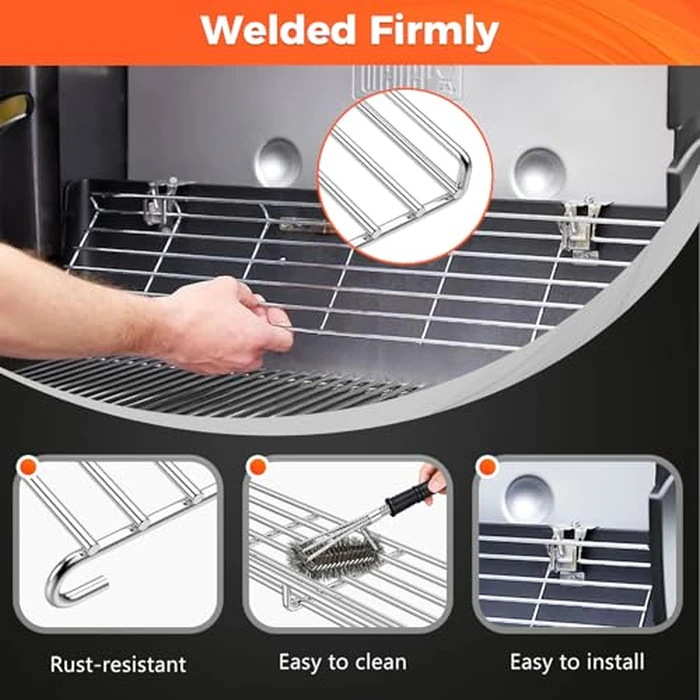 QuliMetal Stainless Steel Grill Warming Rack for Weber Genesis II 300 Series Gas Grills, Genesis II E-310, II E-315, II E-330, II E-335, II S-310, II S-335 Series, Replacement Parts for Weber 66044 by QuliMetal - Image 4