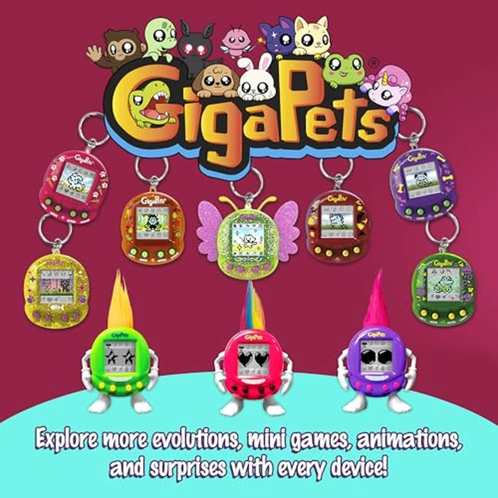 GigaPets Giga Pets Tech T-Rex Virtual Animal Pet Toy, Upgraded Collector’s Edition, Glossy New Housing Shell Nostalgic 90s Toy, 3D Pet Live in Motion, Multicolor, Small (1111) by Top Secret Toys - Image 6