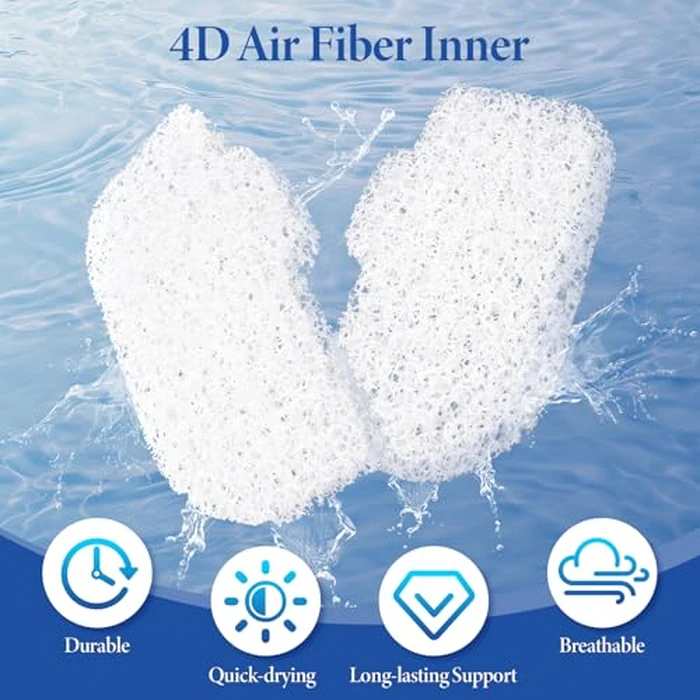 RUIERS U Shaped Shower Seat Cushion, Quick Drying Shower Chair Cushion, Bathtub Chair Pad with 4D Air Fiber Materia, Shower Seat Mat with Mesh Cover and Hook, for Elderly, Senior, Handicap, Disabled by RUIERS - Image 4