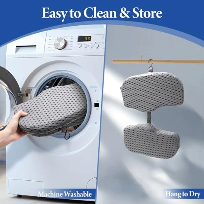 RUIERS U Shaped Shower Seat Cushion, Quick Drying Shower Chair Cushion, Bathtub Chair Pad with 4D Air Fiber Materia, Shower Seat Mat with Mesh Cover and Hook, for Elderly, Senior, Handicap, Disabled by RUIERS - Image 6