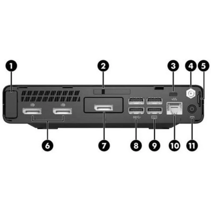HP EliteDesk 800 G3 Mini PC - Intel Core i5-6500T 2.5GHz - 256GB - Black - 16GB RAM by HP - Image 3