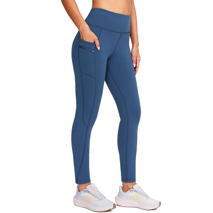 G Gradual Women's Fleece Lined Winter Leggings with Pockets Water Resistant High Waisted Thermal Warm Pants Running Hiking(Dark_Blue,S) by G Gradual - Used - Very Good condition - US$17.17