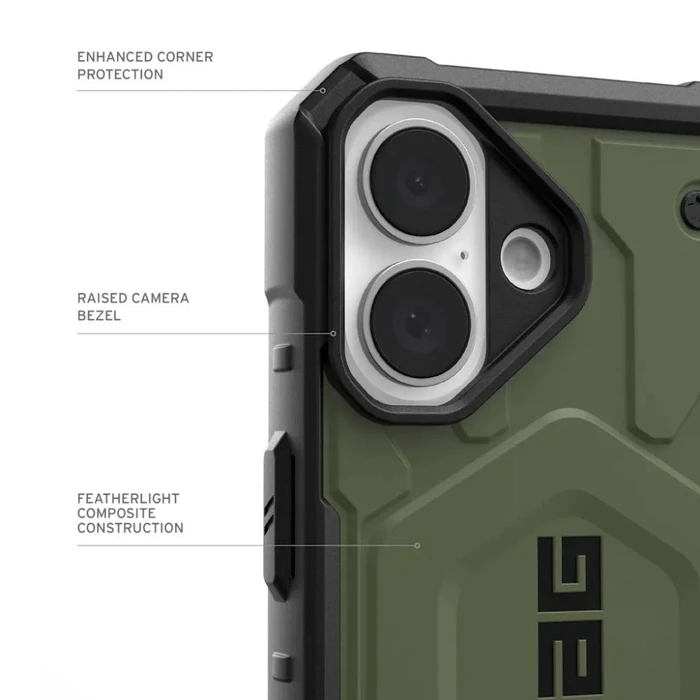 Urban Armor Gear Pathfinder Phone Case with MagSafe for iPhone 16 Plus - Olive Drab - Brand New by Urban Armor Gear - Image 6