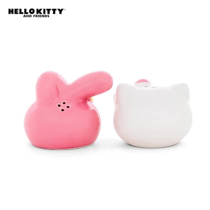 Silver Buffalo Sanrio Hello Kitty And My Melody 3D Sculpted Ceramic Salt and Pepper Shaker Set by Silver Buffalo - Image 5