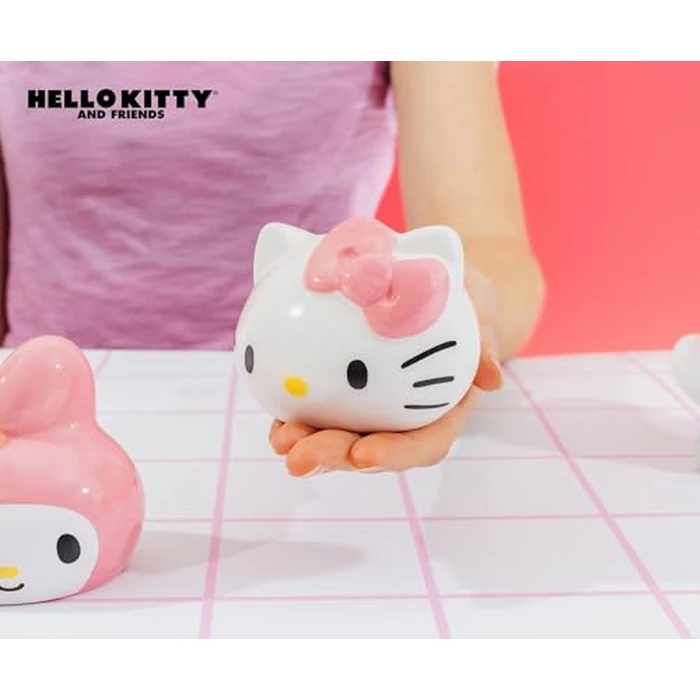 Silver Buffalo Sanrio Hello Kitty And My Melody 3D Sculpted Ceramic Salt and Pepper Shaker Set by Silver Buffalo - Image 7