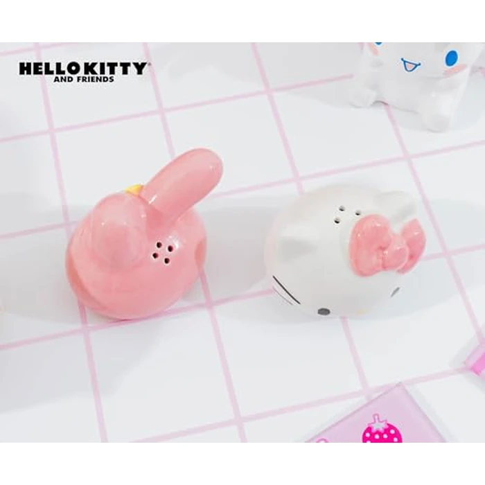 Silver Buffalo Sanrio Hello Kitty And My Melody 3D Sculpted Ceramic Salt and Pepper Shaker Set by Silver Buffalo - Image 8