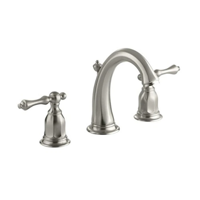 KOHLER Bathroom Faucet, Bathroom Sink Faucet, Kelston Collection, 2-Handle Widespread Faucet with Metal Drain, Vibrant Brushed Nickel, K-13491-4-BN by Kohler - Used - Acceptable condition