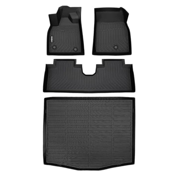 GINOWY-Floor Mats & Cargo Liner for Ford Mustang Mach-E 2021-2026丨TPE All Weather All Season Rubber Car Mats Liners Accessories for Mustang Mach-E Cargo Trunk Mat by GINOWY - Used - Very Good condition