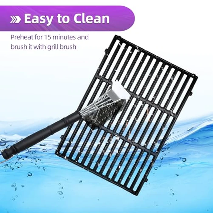 Dictirdy Genesis ii E-310 Cast Iron Grill Grates for Weber Genesis ii Grill Parts 66032 Porcelain Flavorizer Bars 66685 Heat Deflector for Weber Genesis ii E-315 E-335 S-335 300 Series GS4 Grill Parts by Dictirdy - Image 5