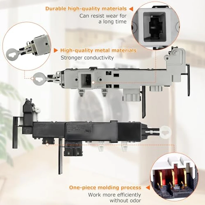 WP8182634 461970200692 DC64-00519B Washer Door Lock Switch O-E-M for Whirl.Pool Ken.More - Heavy Duty Replacement Switch- Replaces 8182634 DC64-00519D by TOMOON by TOMOON - Image 6