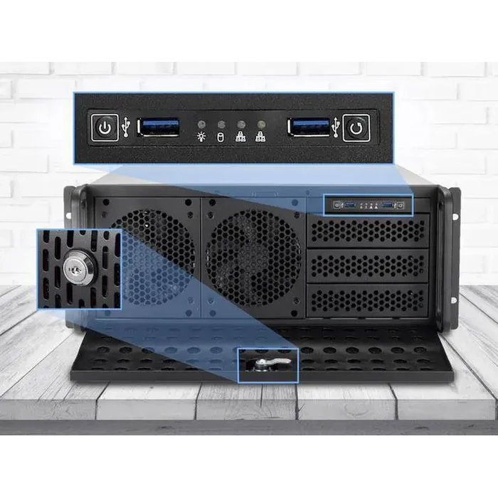 Rosewill 4U Server Chassis Rackmount Case - Upgraded Edition with Sudokoo SK120 PWM High-Airflow Fans | 8 x 3.5" HDD Bays, 3 x 5.25" Bays | ATX, CEB by Rosewill - Image 8
