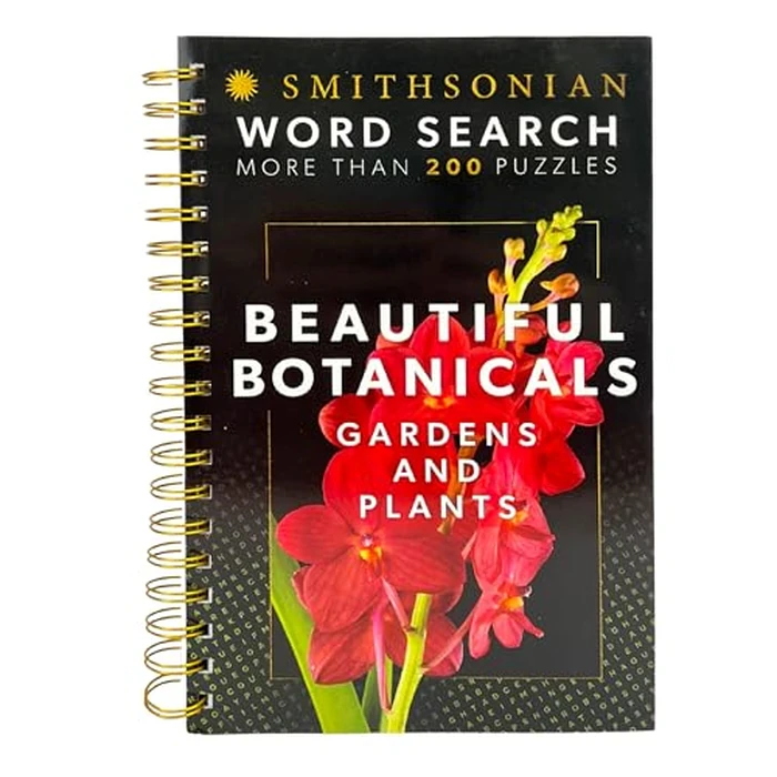 Smithsonian Word Search Gardens & Plants - Beautiful Botanicals Spiral-Bound Puzzle Multi-Level Word Search Book for Adults Including More Than 200 Puzzles (Brain Busters) by Cottage Door Press - Image 1