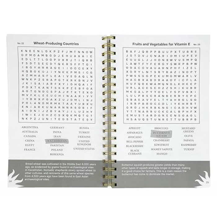 Smithsonian Word Search Gardens & Plants - Beautiful Botanicals Spiral-Bound Puzzle Multi-Level Word Search Book for Adults Including More Than 200 Puzzles (Brain Busters) by Cottage Door Press - Image 3