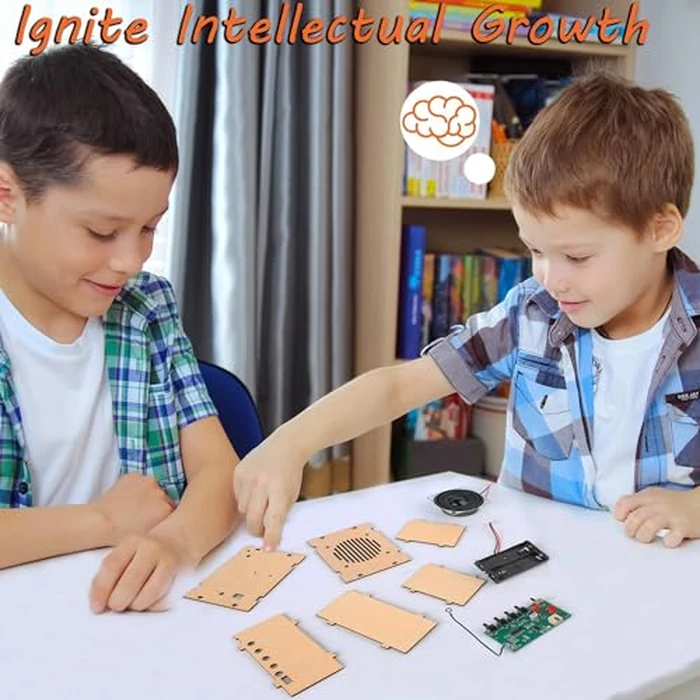 Science Kits for Kids Age 8-12 12-14, STEM Kits for Kids Age 8-10, STEM Toys Build Your Own FM Radio Kit, DIY Electronic Snap Circuits Projects Gifts for Teen Girls Boys 9 11 13 15 16+ (Classic Wood) by CYOEST - Image 4