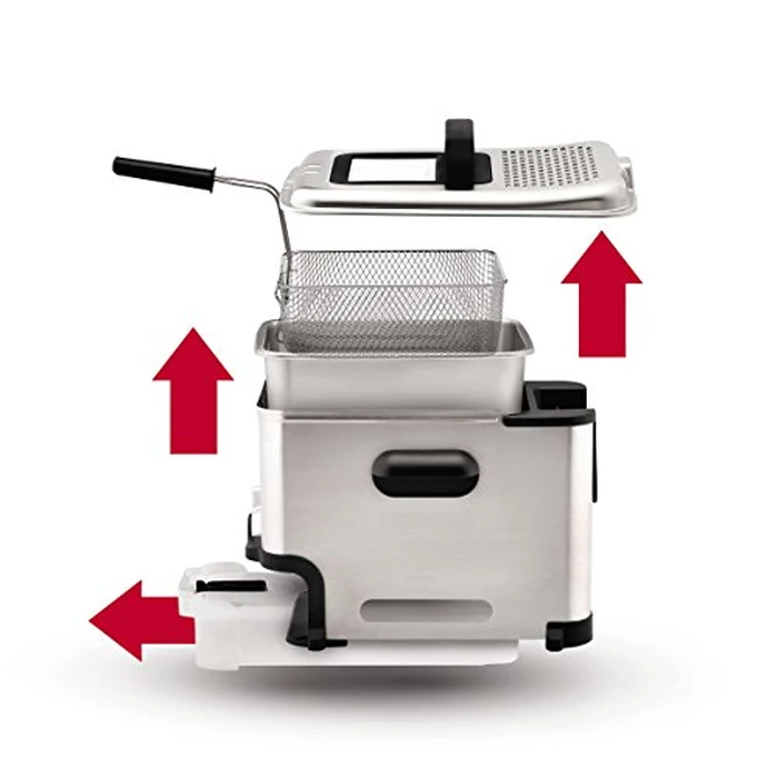 T-fal 3.5L Stainless Steel Deep Fryer with Basket for Home Use, 1700W, Deep Fryer with Oil Filtration, Temp Control, Digital Timer by T-Fal - Image 8
