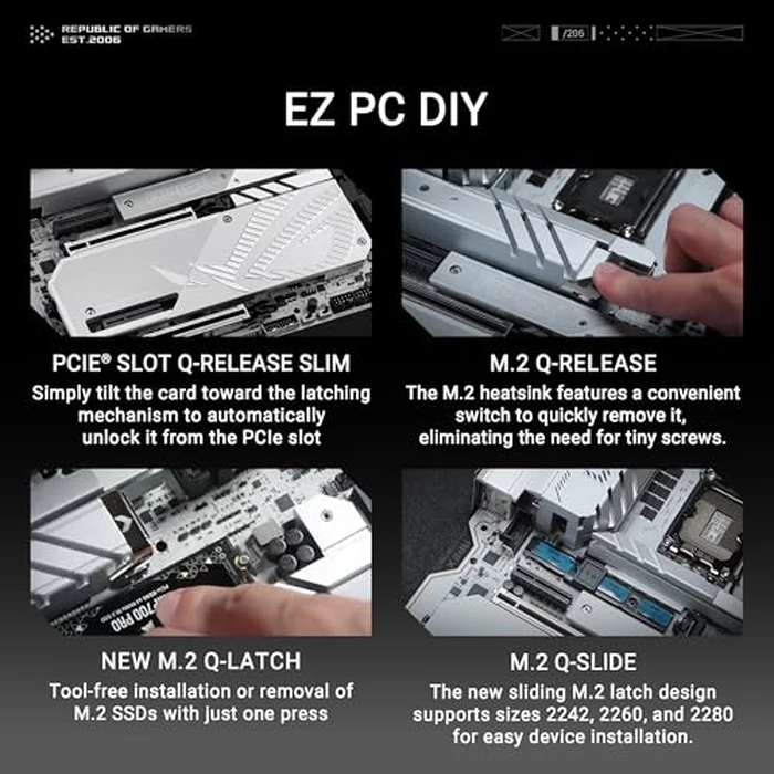 ASUS ROG Maximus Z890 APEX Intel Z890 LGA 1851 ATX Motherboard, Advanced AI PC-Ready, 22+2+1+2 Stages, DDR5, WiFi 7, 5G LAN, 3X PCIe 5.0 M.2, Thunderbolt 4, USB Type-C, AI OC, Cooling & Networking by Asus - Image 5